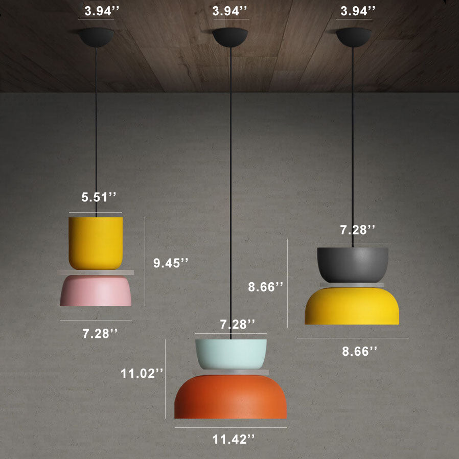 Nordic Colorful Macaron 1-Light LED-Sospensione