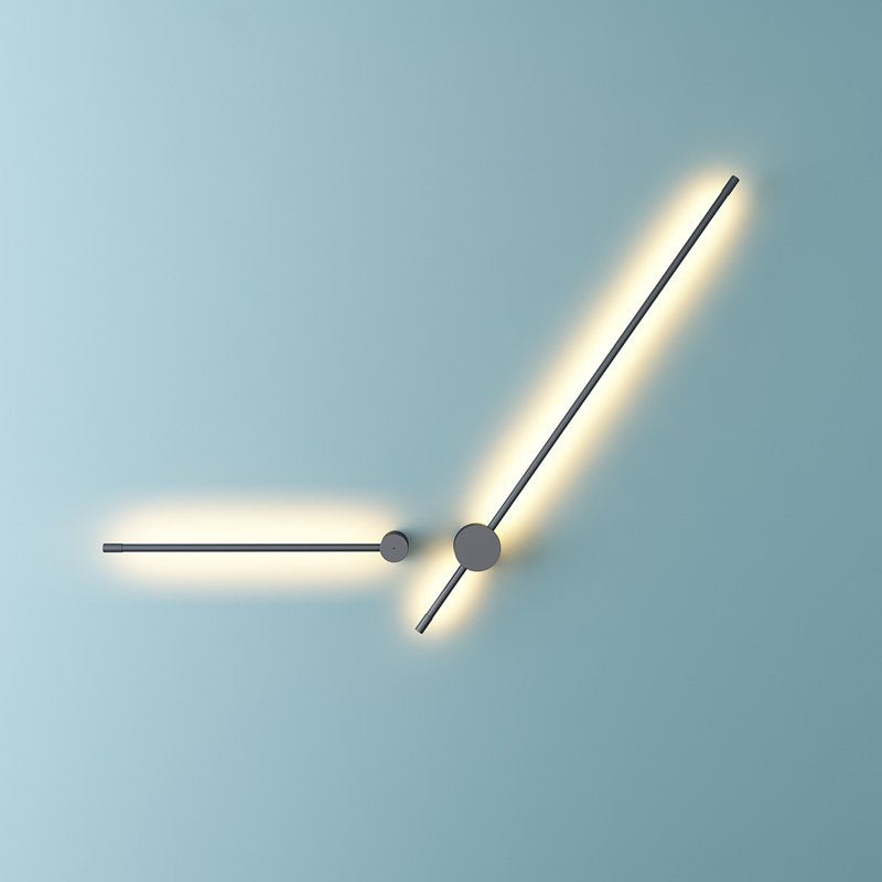 Ray Minimalista LED Applique da Interni Nero