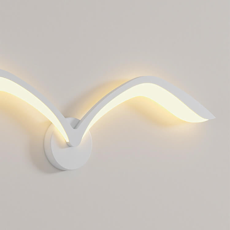 Lampada da parete LED in acrilico con gabbiano minimalista nordico