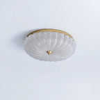 Lampada da soffitto in vetro rotonda elegante