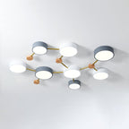 Illuminazione a Soffitto LED in Legno Massello e Ferro Stile Minimalista Scandinavo