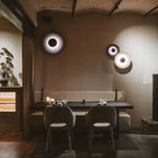 Lampada da Parete in Ferro a Disco Moderno