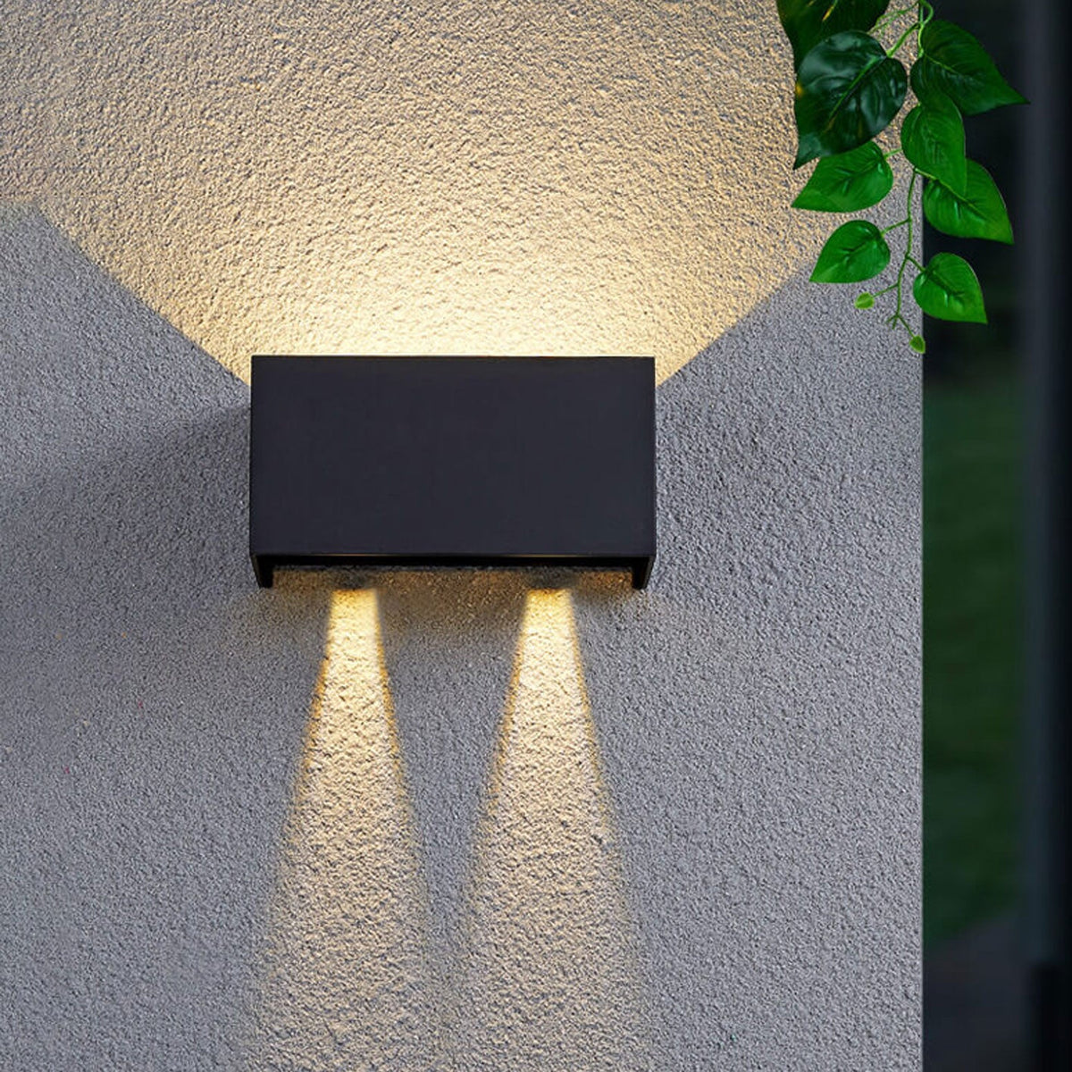 Moderna Applique da Esterno Impermeabile Rectangolare LED Illuminata Su e Giù
