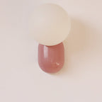 Soffitto a Parete in Resina Stile Macaron Minimalista Moderno con Sfera di Vetro 1 Luce