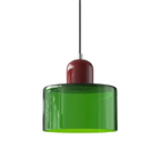 Lampada a sospensione in vetro – Elegante lampada cilindrica per ambienti accoglienti