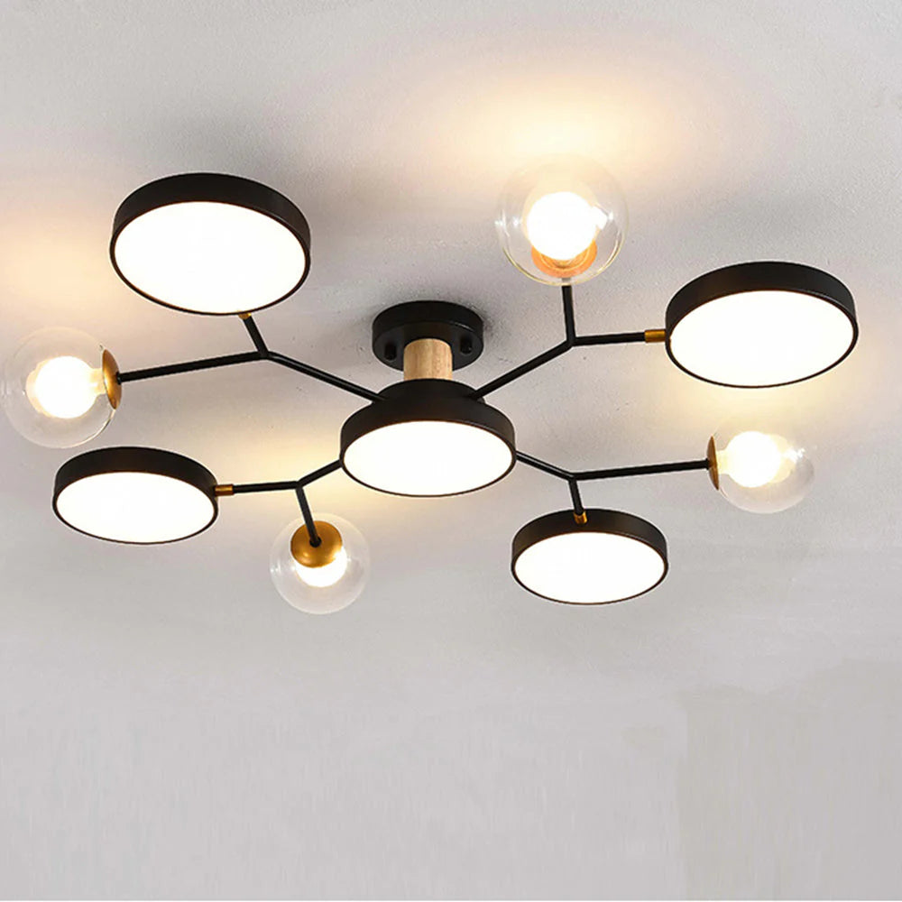 Lampada da Soffitto Moderna a Più Lampadine per Soggiorno