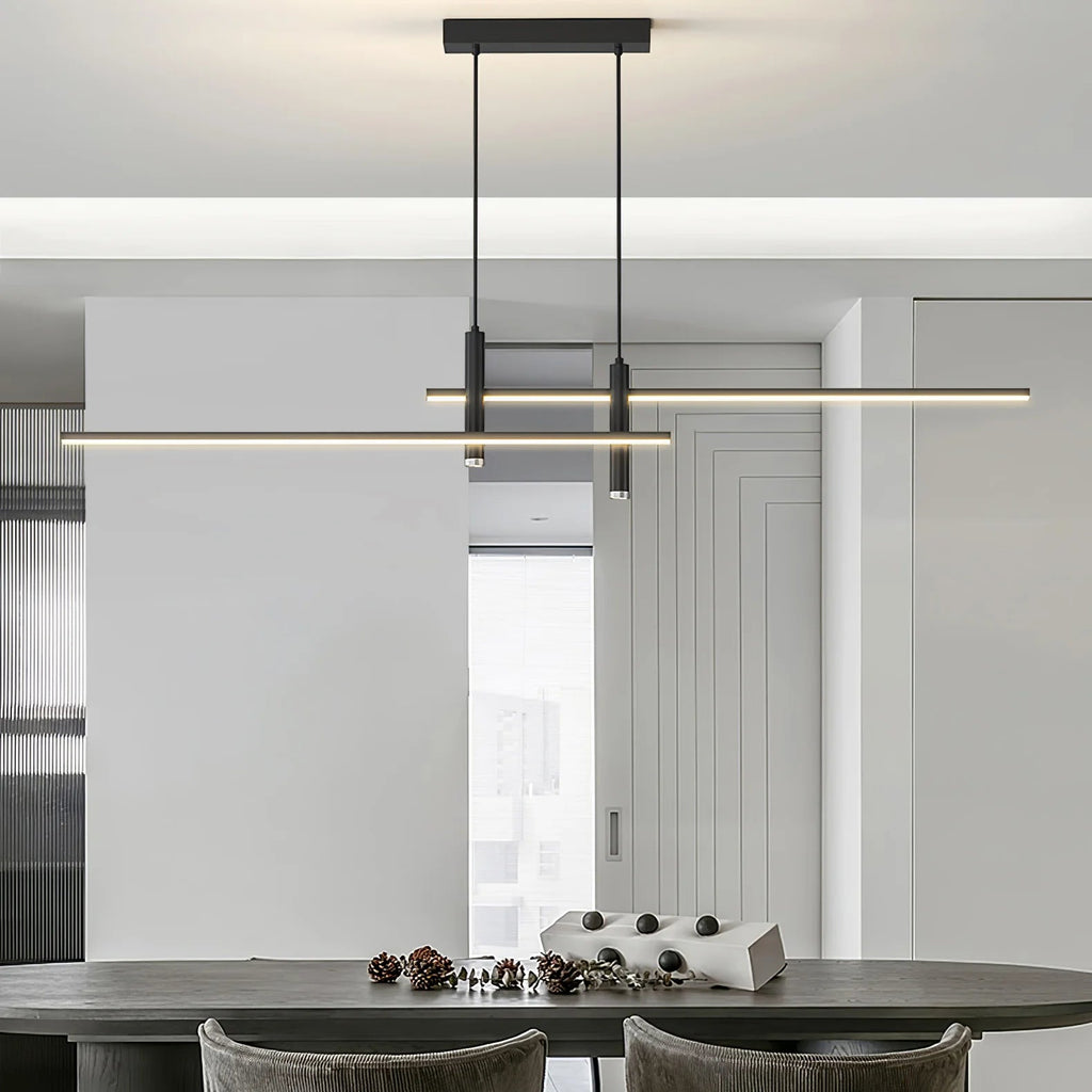 Moderna Lampada a Sospensione Orizzontale in Silicone