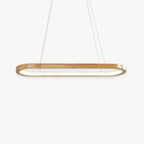 Lampada a sospensione ovale in legno contemporanea Veon