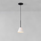 Lampada a sospensione a cono in vetro trasparente per cucina