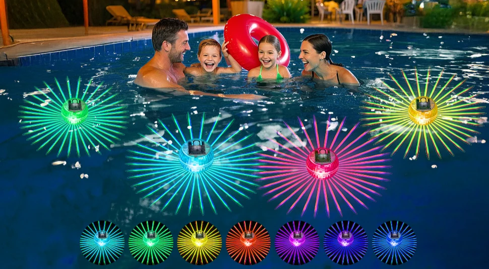 SOLAGLOW Lampada da Piscina Solare RGB Galleggiante