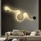 Lampada da Parete Curva LED Moderna in Alluminio a Forma di Serpente con 1 Luce