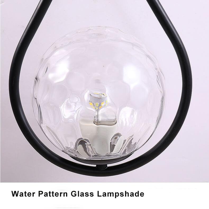 Moderna Applique con Globo a Forma di Goccia d'Acqua 1 Luce 2 Design