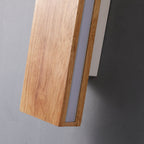 Lampada da parete LED a striscia in legno massello semplice
