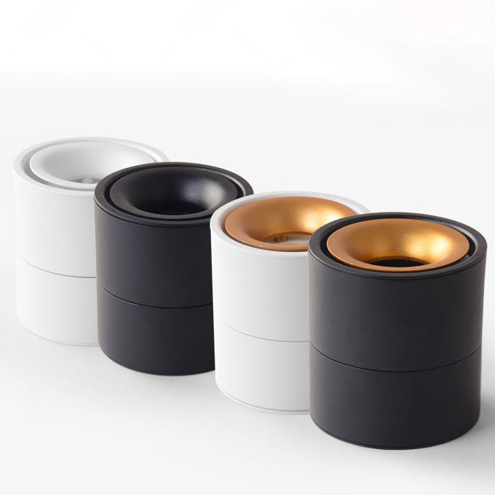 Moderna Lampada da Soffitto a Cilindro Minimalista in Alluminio LED con Angolo Regolabile per Soggiorno