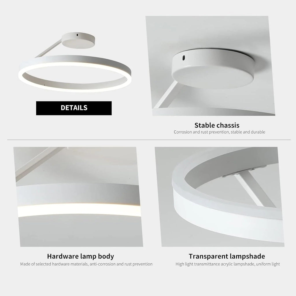Lampada da Soffitto Rotonda Moderna in Acrilico