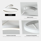 Lampada da Soffitto Rotonda Moderna in Acrilico