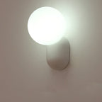 Soffitto a Parete in Resina Stile Macaron Minimalista Moderno con Sfera di Vetro 1 Luce