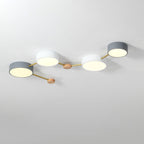Illuminazione a Soffitto LED in Legno Massello e Ferro Stile Minimalista Scandinavo