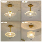 Lampada da soffitto in vetro a petalo elegante