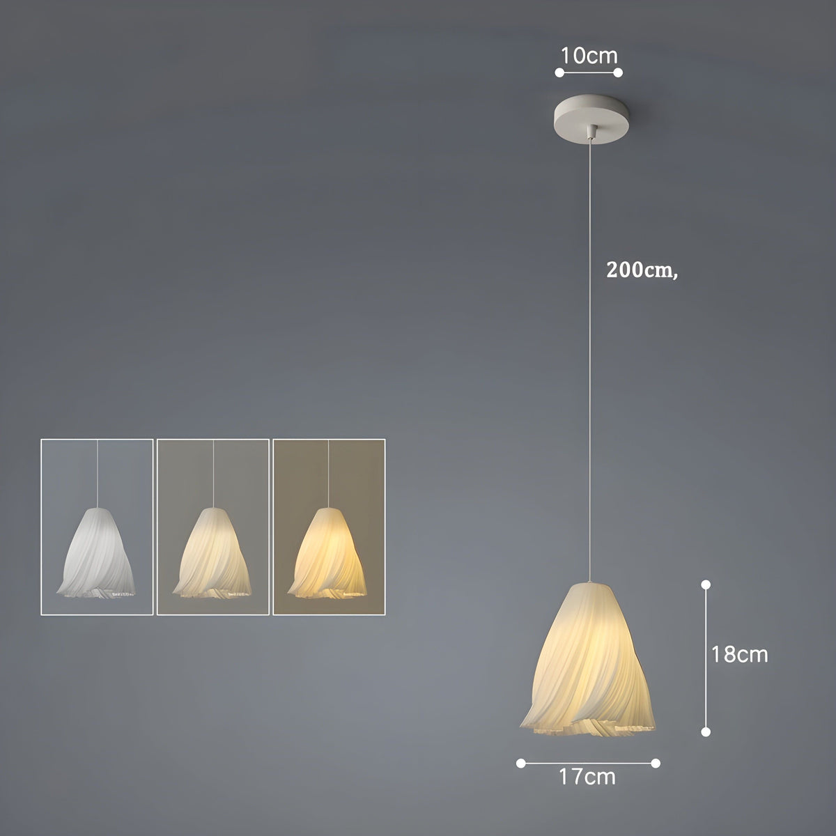 FloraBloom Light - Fiore stampato in 3D nordico come lampada sospesa