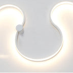 Lampada da Parete Curva LED Moderna in Alluminio a Forma di Serpente con 1 Luce