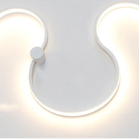 Lampada da Parete Curva LED Moderna in Alluminio a Forma di Serpente con 1 Luce