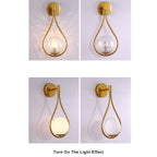Moderna Applique con Globo a Forma di Goccia d'Acqua 1 Luce 2 Design