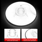 Arisha Moderne LED Plafoniere Soffitto Bianche/Nere Rotonde Bagni