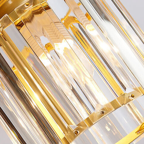 Lampadari Moderni Prismatici in Cristallo Cilindrico a 6 Luci per Scale