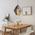 Lampada a Sospensione in Vetro Vintage a Più Livelli
