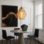 Lampada a Sospensione in Vetro Vintage a Più Livelli