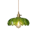Lampadario in Vetro a Forma di Fiore Retro