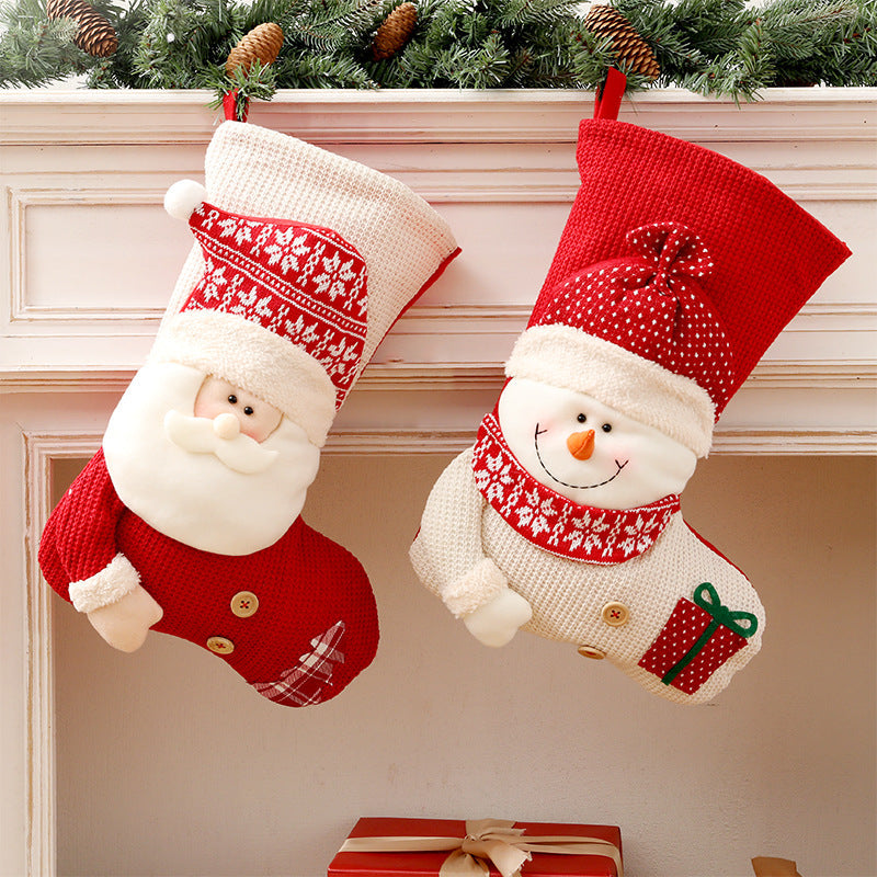 Calze di Natale lavorate a maglia – Decorazione natalizia calda per un Natale festoso