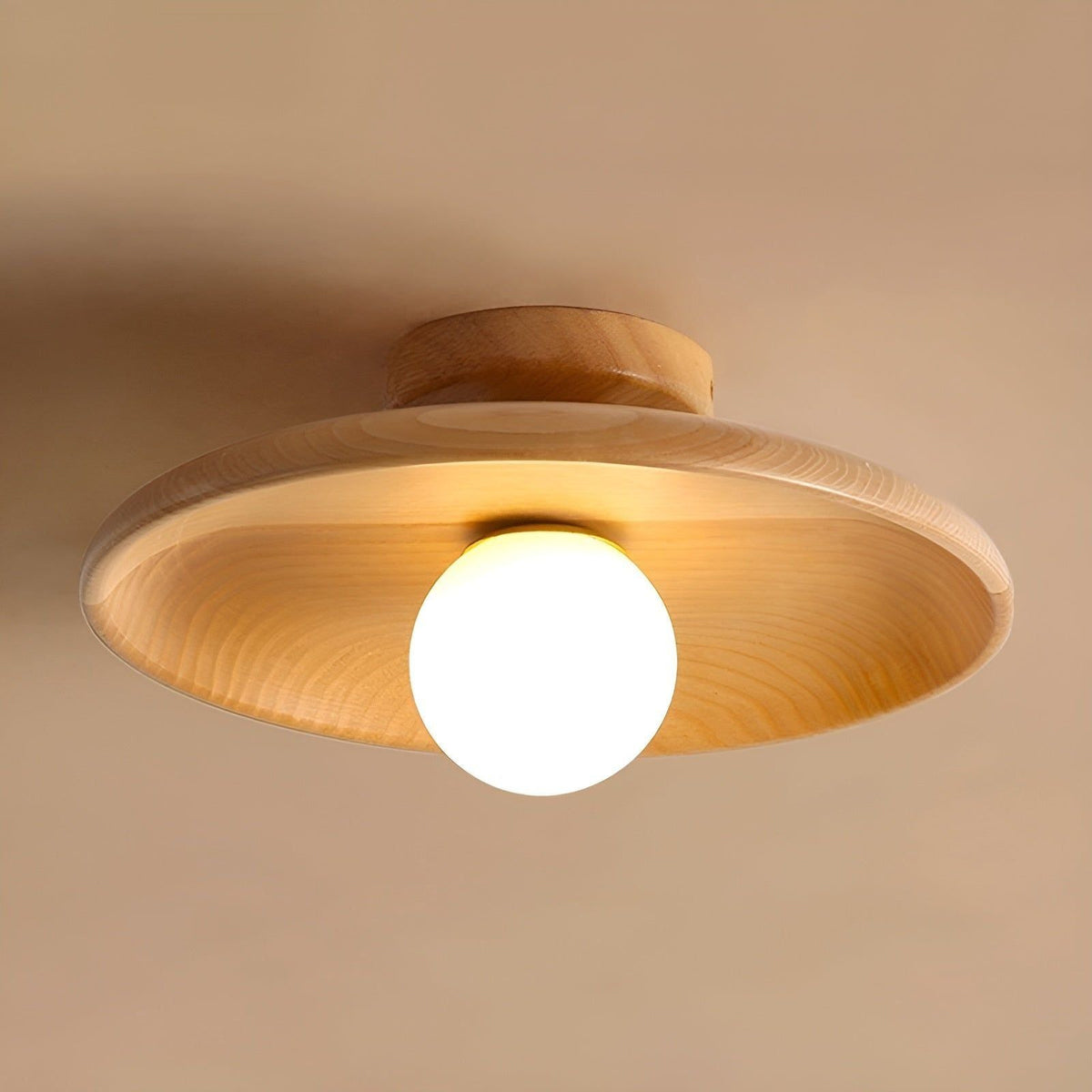 WoodBliss Light - Lampada da soffitto minimalista in legno Wabi Sabi