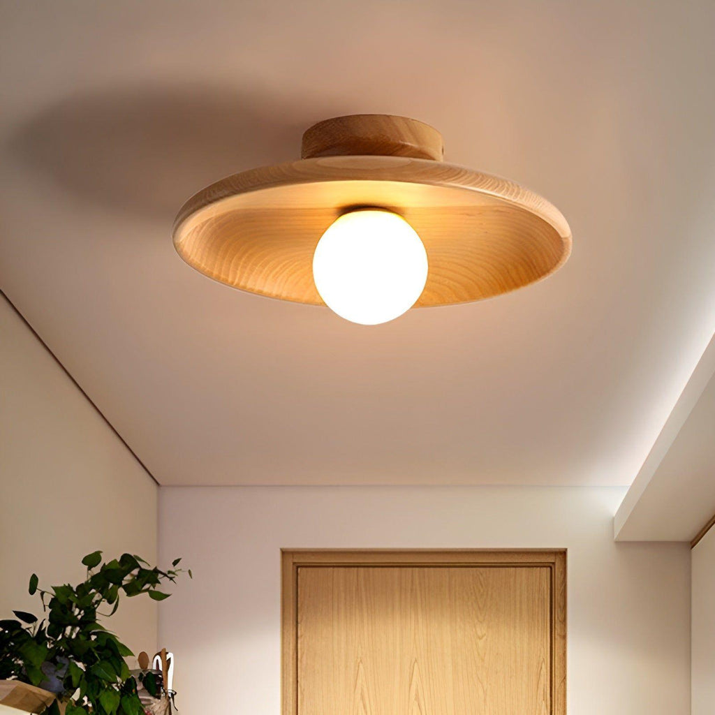 WoodBliss Light - Lampada da soffitto minimalista in legno Wabi Sabi