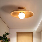 WoodBliss Light - Lampada da soffitto minimalista in legno Wabi Sabi