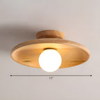 WoodBliss Light - Lampada da soffitto minimalista in legno Wabi Sabi