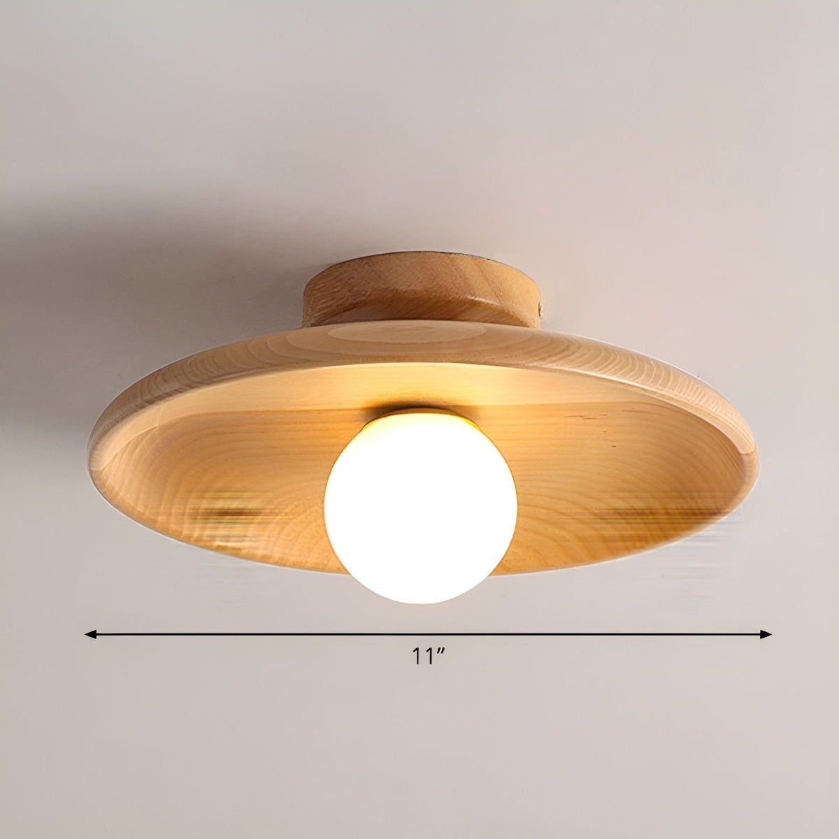 WoodBliss Light - Lampada da soffitto minimalista in legno Wabi Sabi