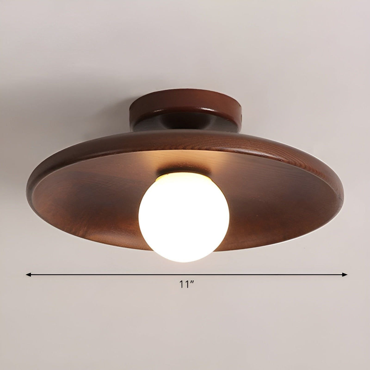 WoodBliss Light - Lampada da soffitto minimalista in legno Wabi Sabi