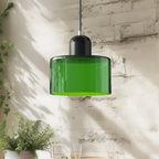 Lampada a sospensione in vetro – Elegante lampada cilindrica per ambienti accoglienti