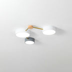 Illuminazione a Soffitto LED in Legno Massello e Ferro Stile Minimalista Scandinavo