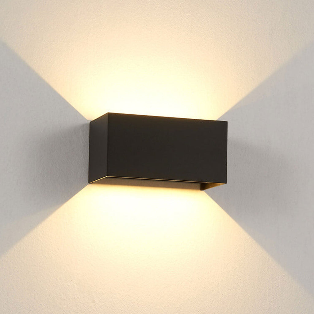 Moderna Applique da Esterno Impermeabile Rectangolare LED Illuminata Su e Giù
