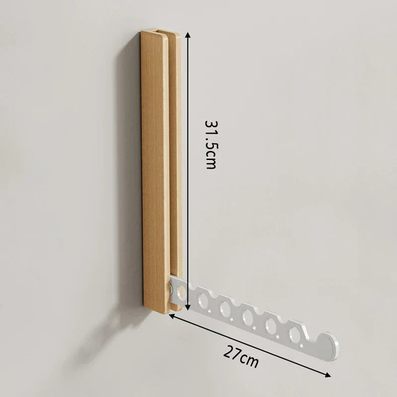 Appendino a Muro Pieghevole in Legno Design Salvaspazio 31,5×27 cm Nero Bianco Corridoio Camera da Letto Camera degli Ospiti | Sansoti