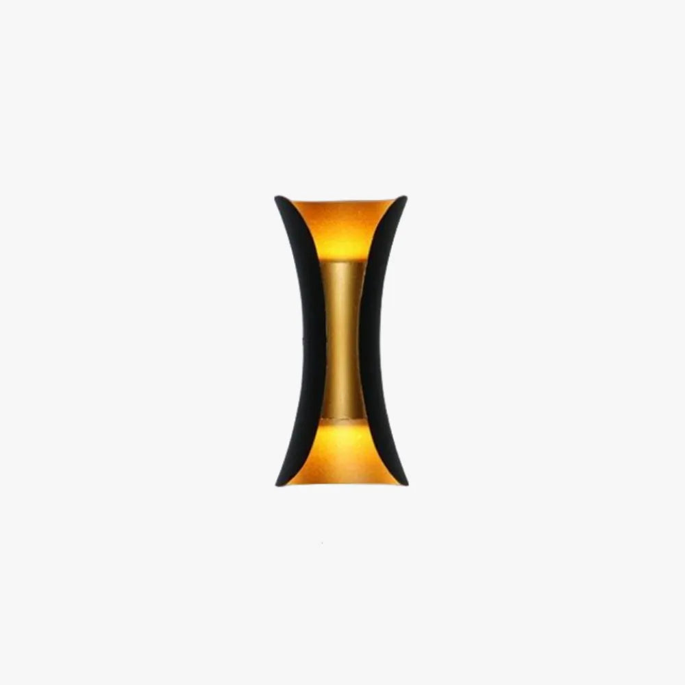 Lampada a LED da esterno Noxel montata a parete curva