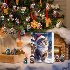 Set di Ornamenti Natalizi per Gatti da 24 Pezzi – Acrilico
