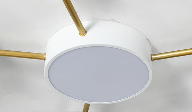 Illuminazione a Soffitto LED in Legno Massello e Ferro Stile Minimalista Scandinavo