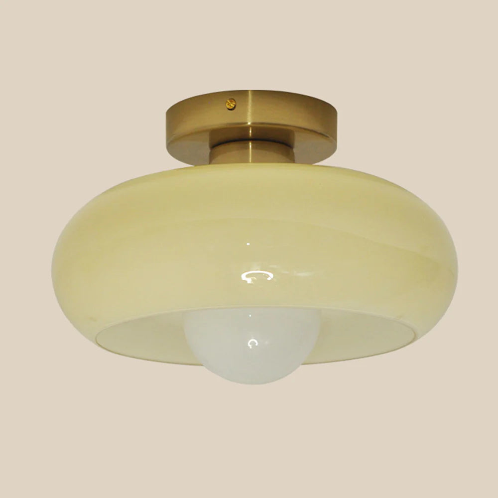 Lampada da soffitto in vetro rotonda classica