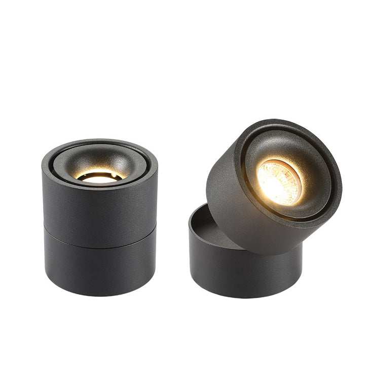 Moderna Lampada da Soffitto a Cilindro Minimalista in Alluminio LED con Angolo Regolabile per Soggiorno