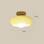 Lampada da soffitto in vetro rotonda classica