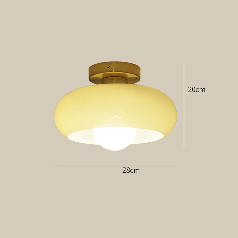Lampada da soffitto in vetro rotonda classica